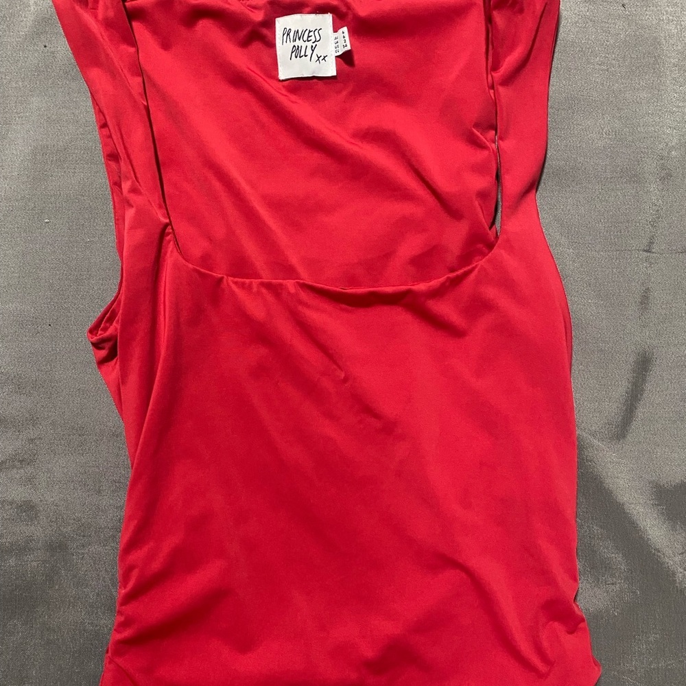 Princess Polly Vibrant Red Scoop Tank
